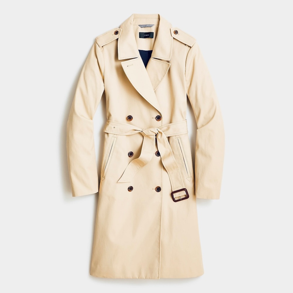 NET JCrew 2011 Icon Trench Coat VINTAGE KHAKI